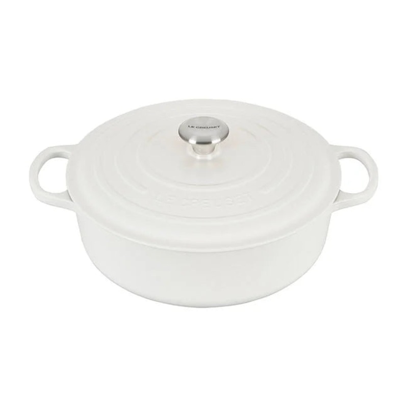 Le Creuset Signature Round Wide Oven White 6.75 qt