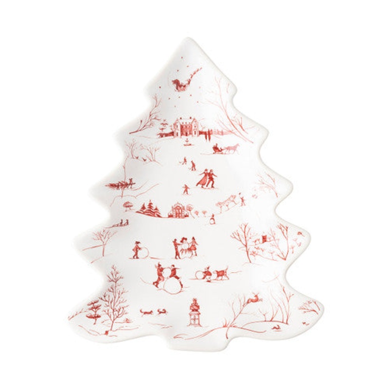 Juliska Country Estate Winter Frolic Small Tree Tray - Ruby