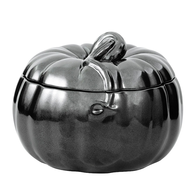 Juliska Pewter Stoneware Pumpkin 9"