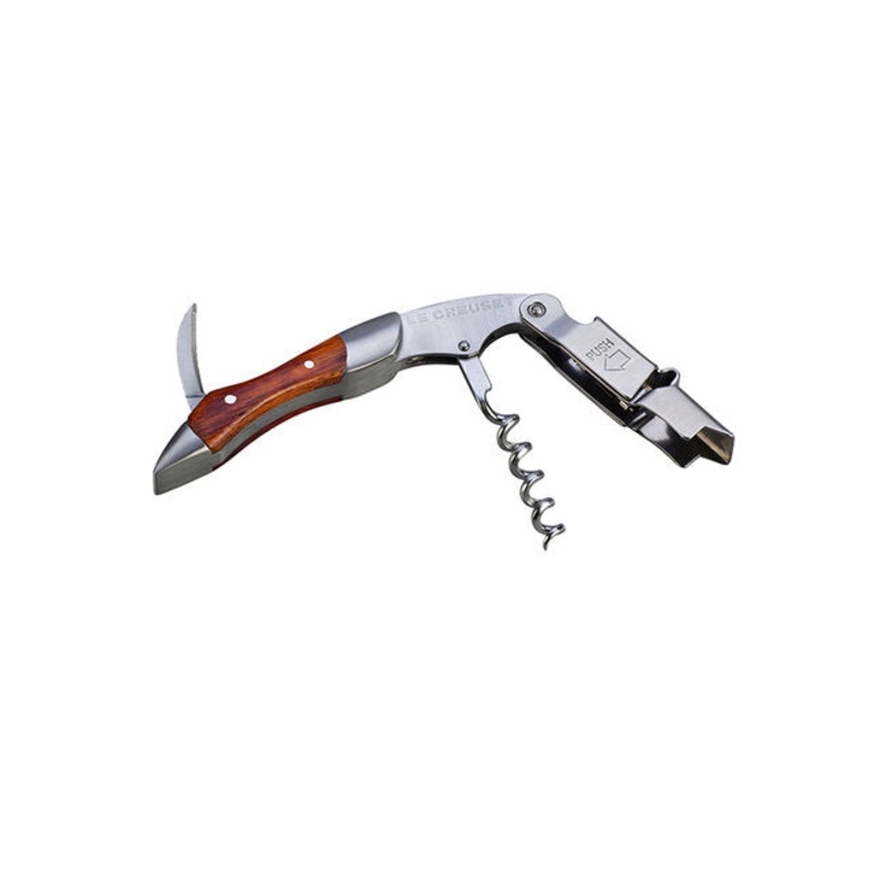 Le Creuset Waiter's Corkscrew Wine Opener, Wood
