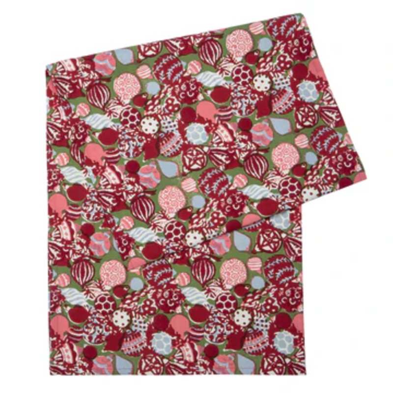 Couleur Nature Ornaments Green & Red | Table Runner 16"x72"