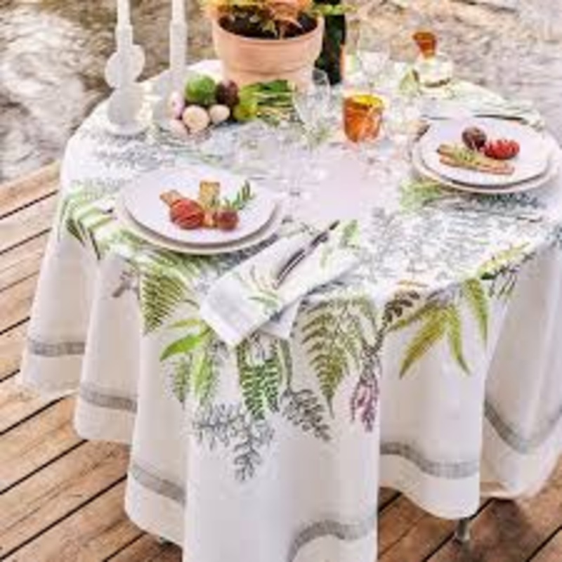 Garnier Thiebaut Bouquet De Fougeres Tablecloth 69 x 100