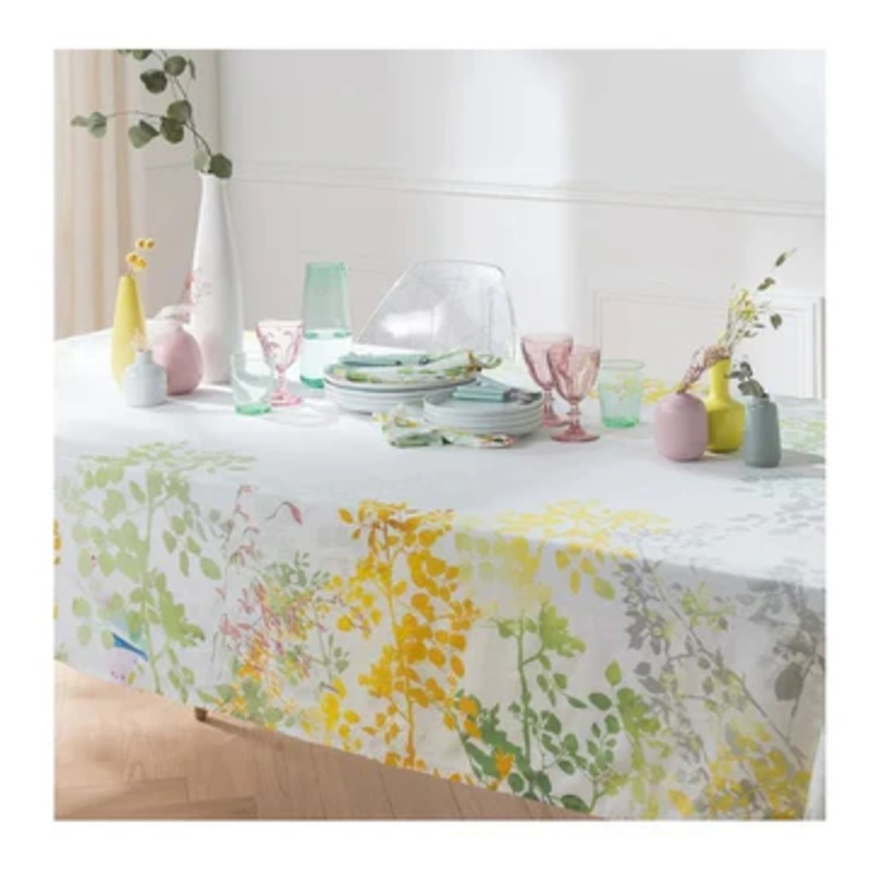Garnier Thiebaut Canopee Blanc Tablecloth 61x102