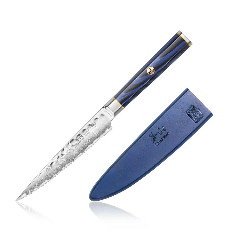 Cangshan KITA Series 5-Inch Serrated Utility Knife with Sheath