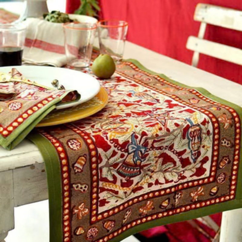 Couleur Nature Noel Red & Green | Table Runner 16"x90"