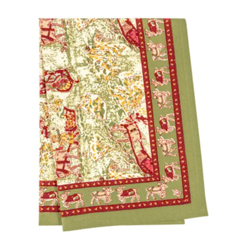 Couleur Nature Renne Red & Green | Tea Towel