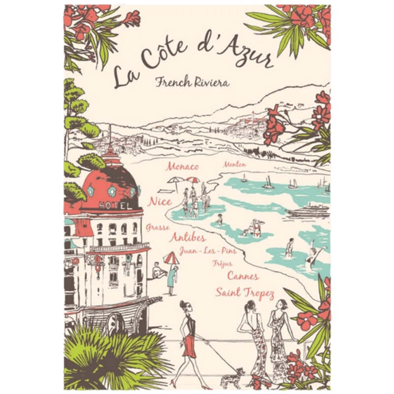 Torchons & Bouchons Tea Towel La Cote d'Azur