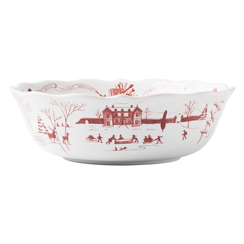 Juliska Country Estate Winter Frolic 10" Serving Bowl - Ruby