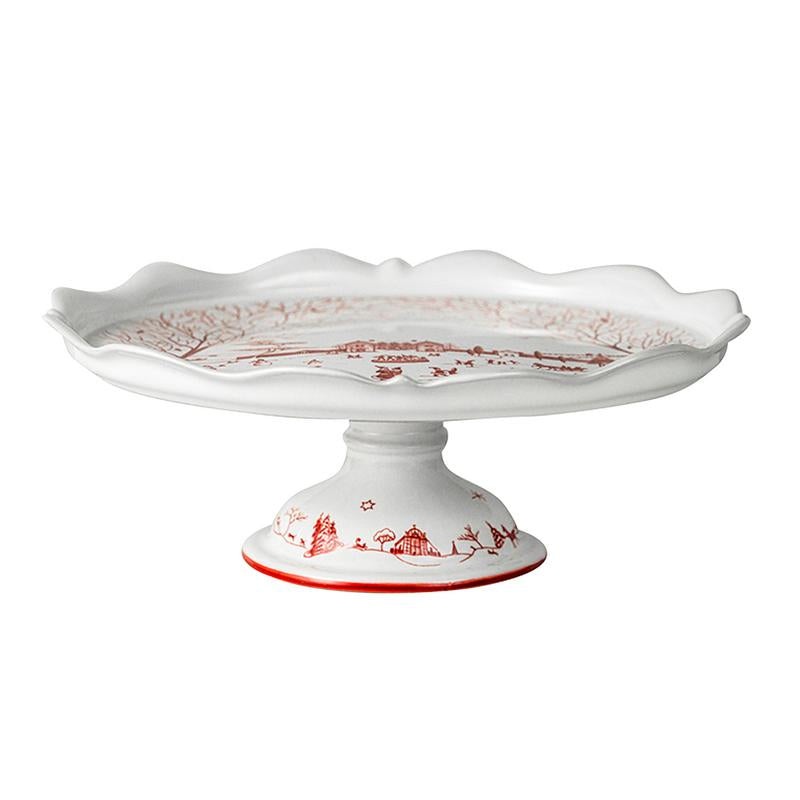 Juliska Country Estate Winter Frolic Cake Stand - Ruby