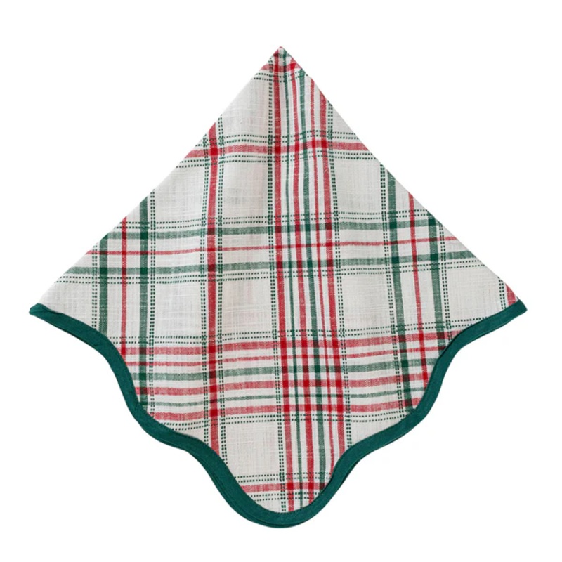 Juliska Merry Tartan Napkin Red/Green