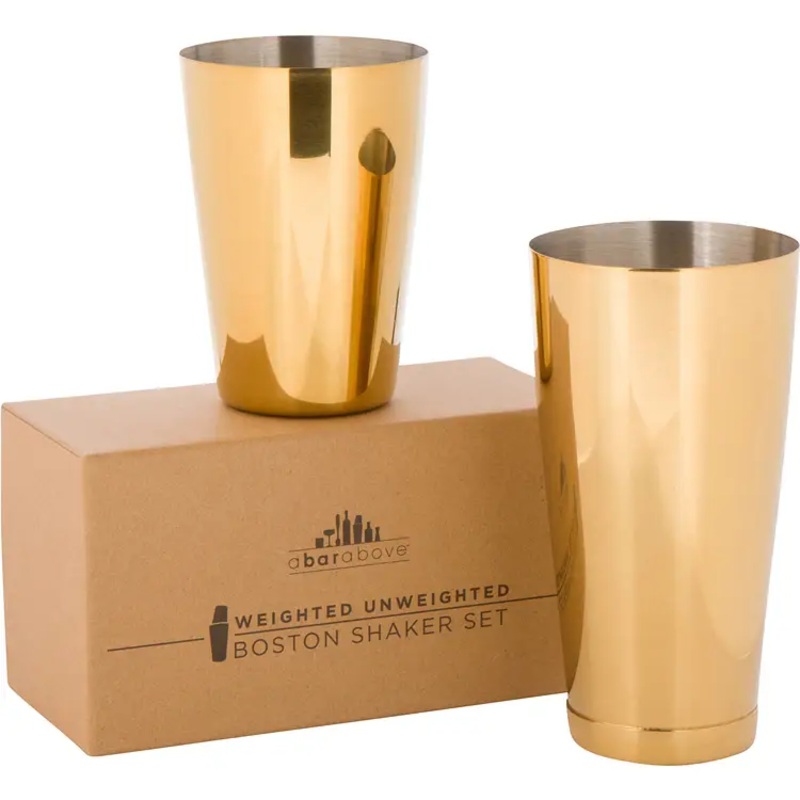 Gold Boston Shaker - Weighted/Unweighted