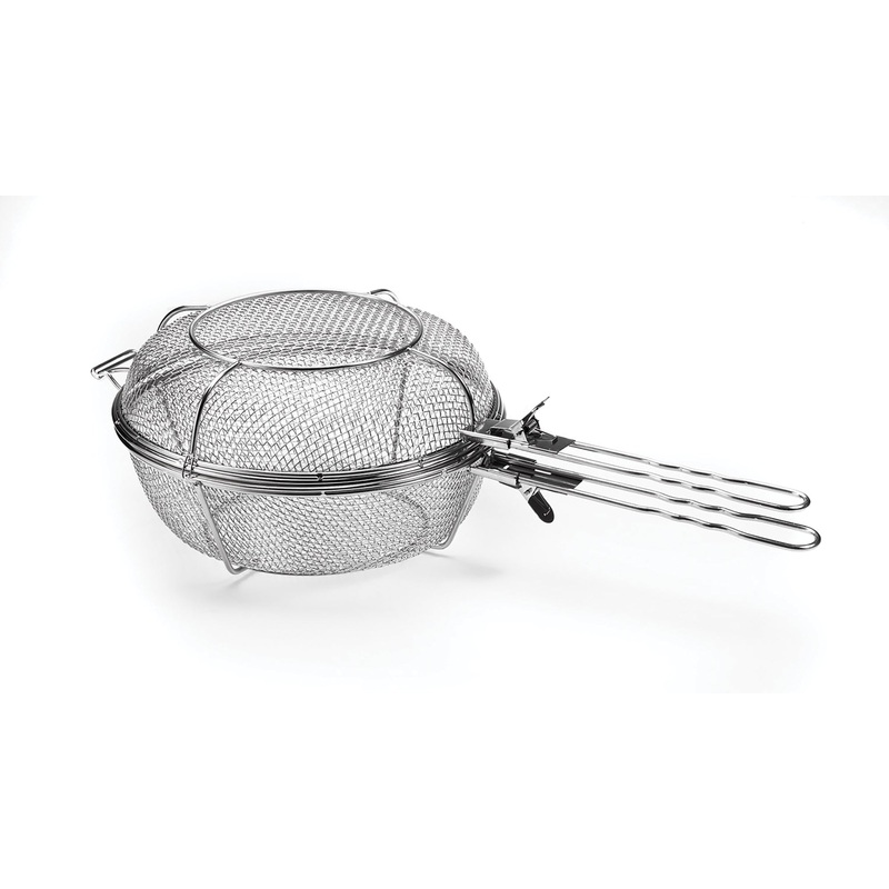 Jumbo Grill Basket with Removable Handles, Stainless Steel