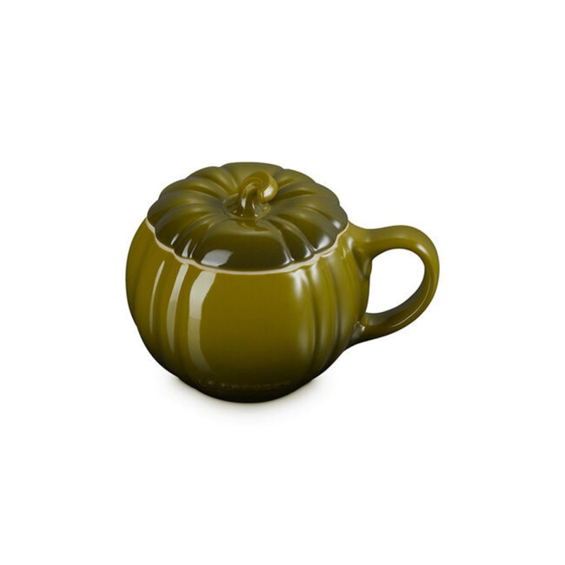 Le Creuset Pumpkin Mug with Lid - Olive