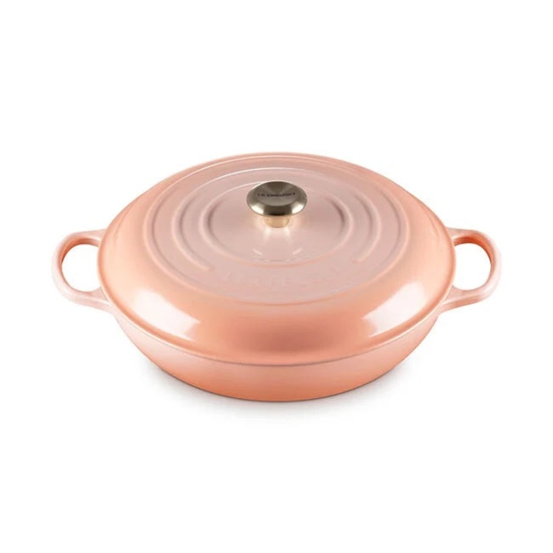 Le Creuset Signature Braiser Peche 5 qt