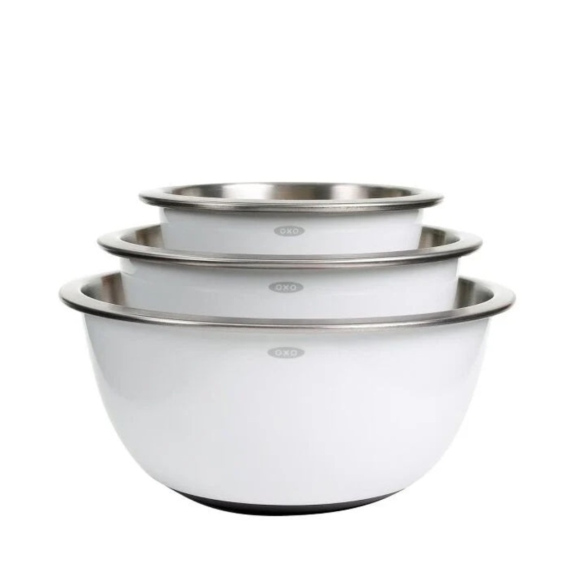 OXO 3-Piece Stainless Steel Mixing Bowl Set