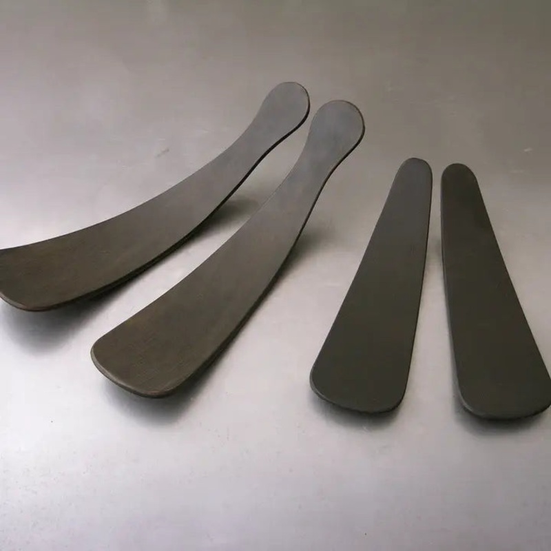 Peterman's Small Ebonized Oak Salad Tossers (9" Pair)