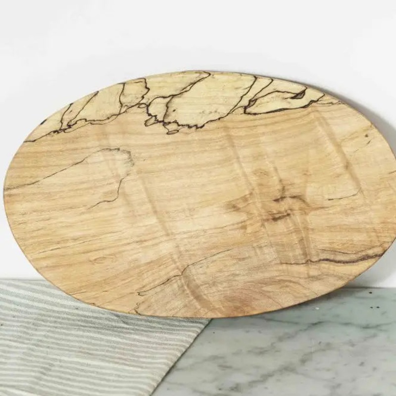 Peterman's Small Spalted Maple Oval Board (12")