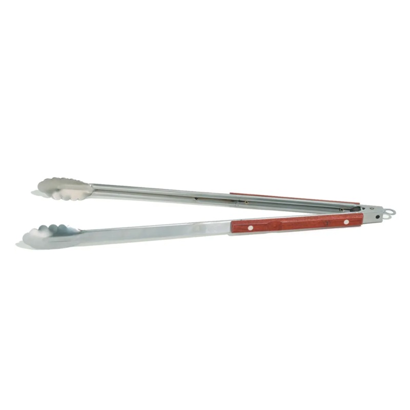 Rosewood Collection Extra-Long Locking Tongs, Stainless Steel