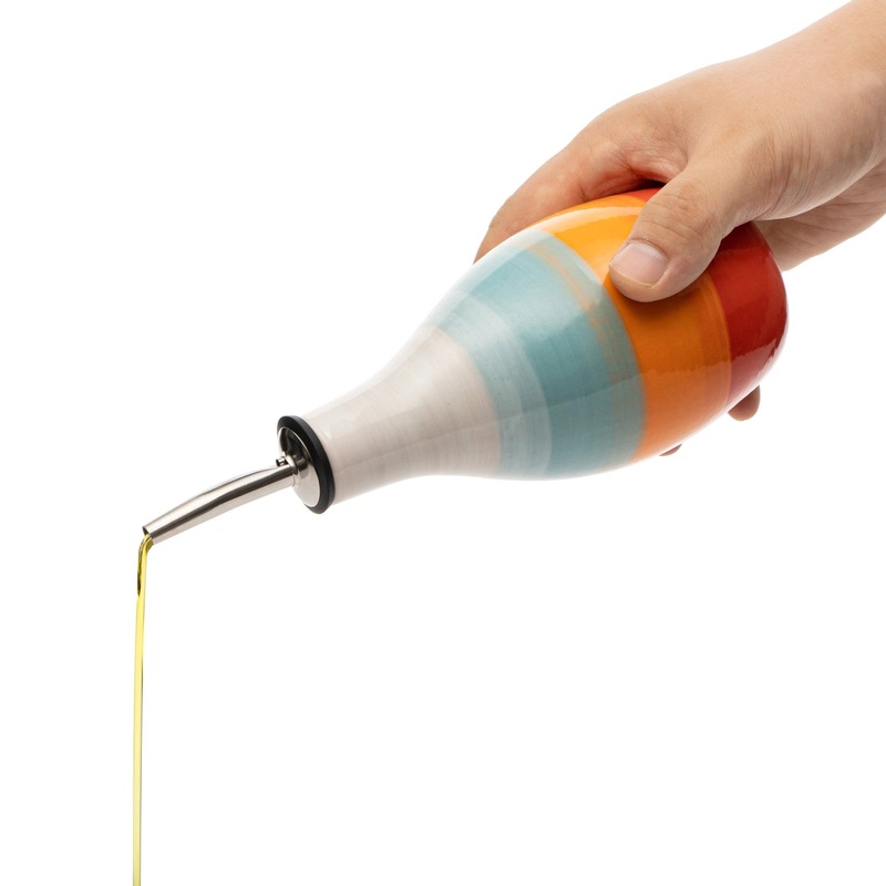 Ceramic Cruet/Olive Oil Dispenser Bottle