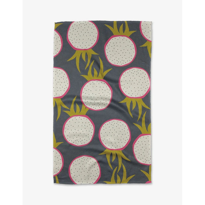 Geometry Dragon Fruit Frolic Kitchen Tea Towel
