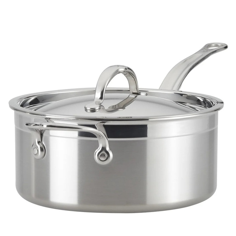 Hestan ProBond Professional Clad Stainless-Steel Covered Saucepan 4 quart