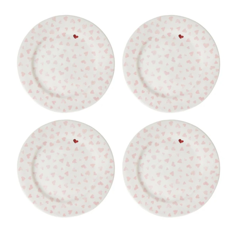 Juliska Love You More Dessert/Salad Plate Set/4 - Pink