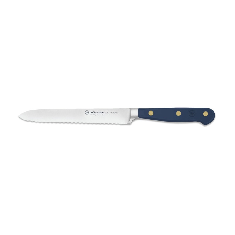 Wsthof Classic Serrated Utility Knife Wild Blueberry 5"