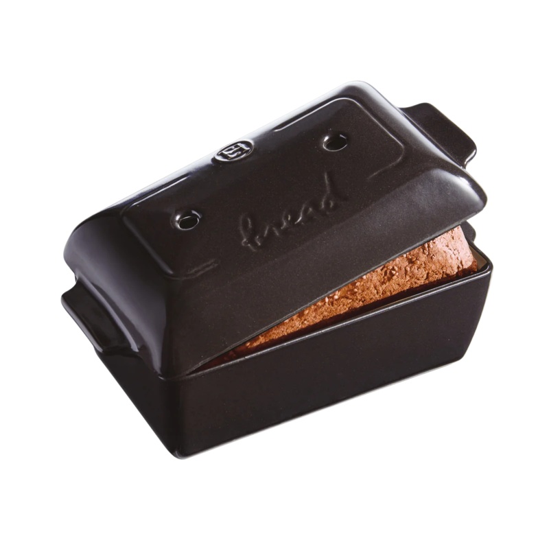 Emile Henry Rectangle Bread Baker Charcoal
