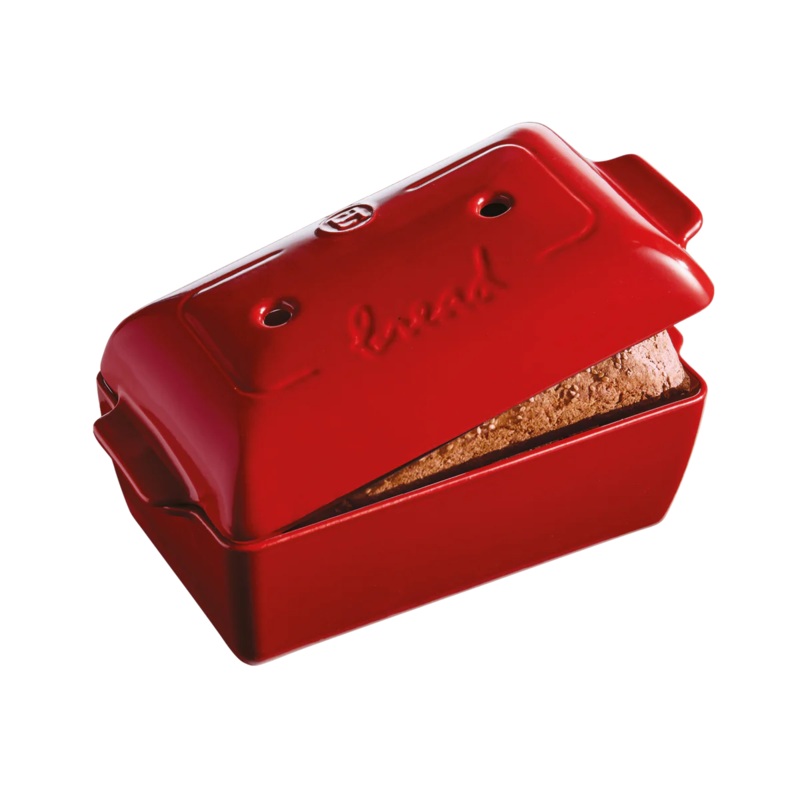 Emile Henry Rectangle Bread Baker Red