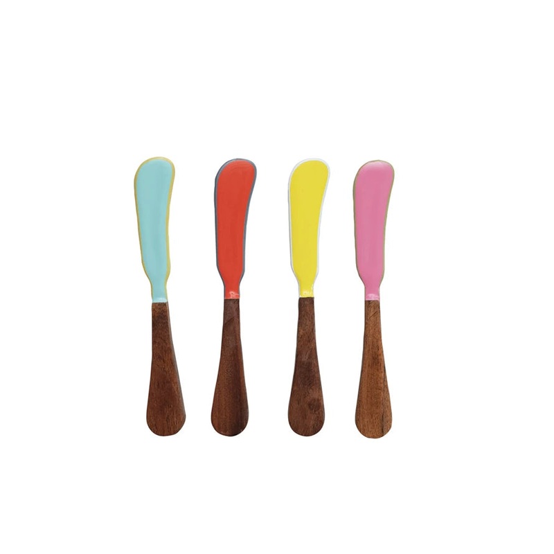 Enameled Stainless Steel Canape Knife, 4 Colors