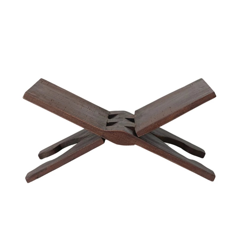 Folding Book Holder Reclaimed Wood Vintage Reproduction