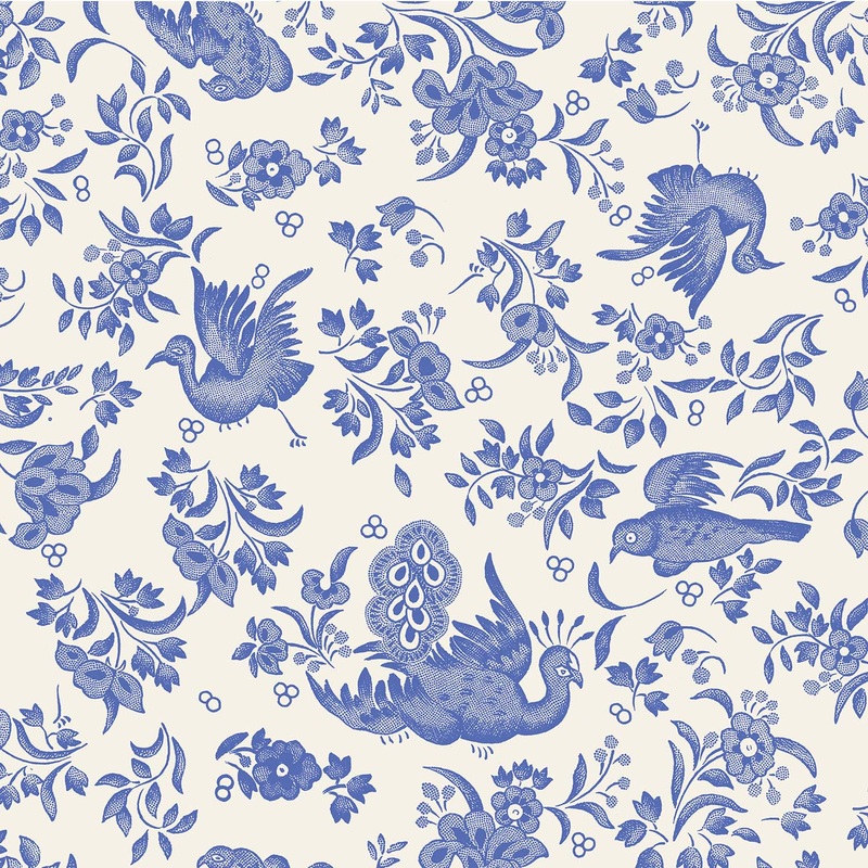 Hester & Cook Blue Regal Peacock CocktailNapkins