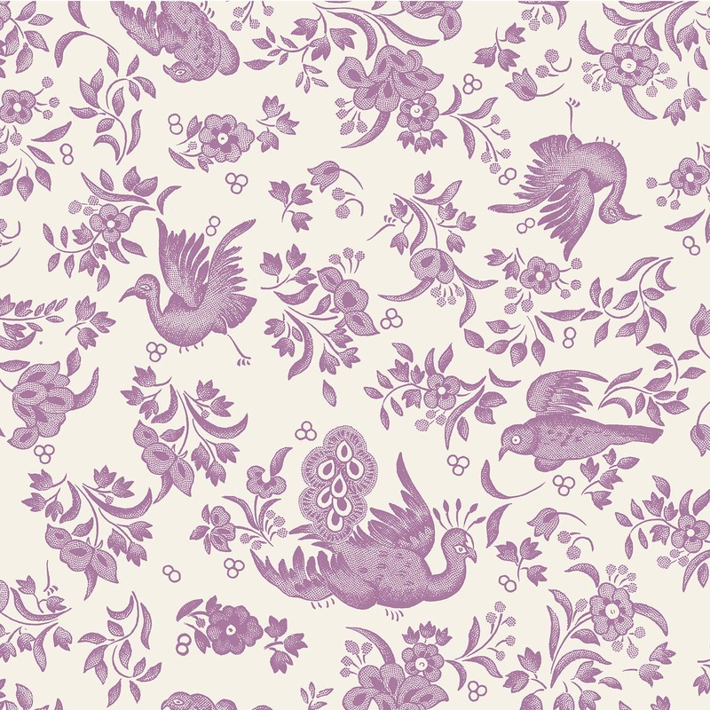 Hester & Cook Lilac Regal Peacock Cocktail Napkins