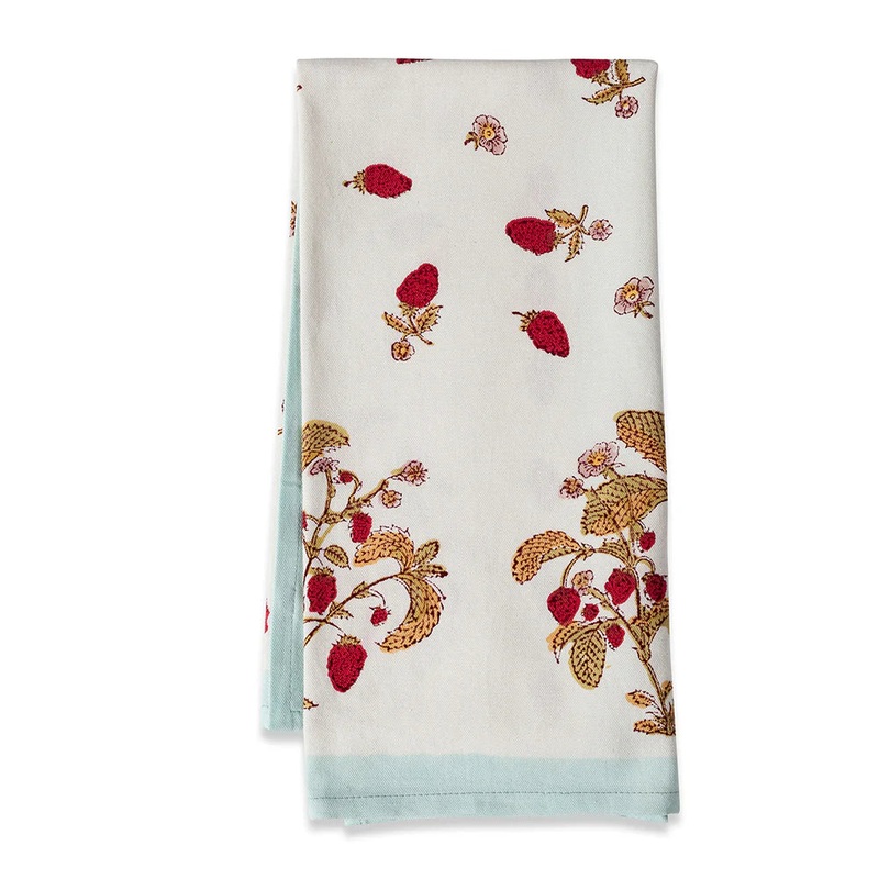 Couleur Nature Wild Strawberry Blue | Tea Towel