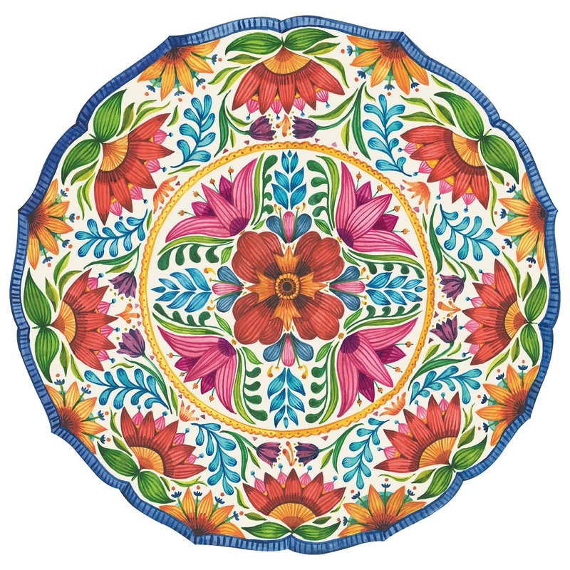 Hester & Cook Die-cut Fiesta Floral Placemat