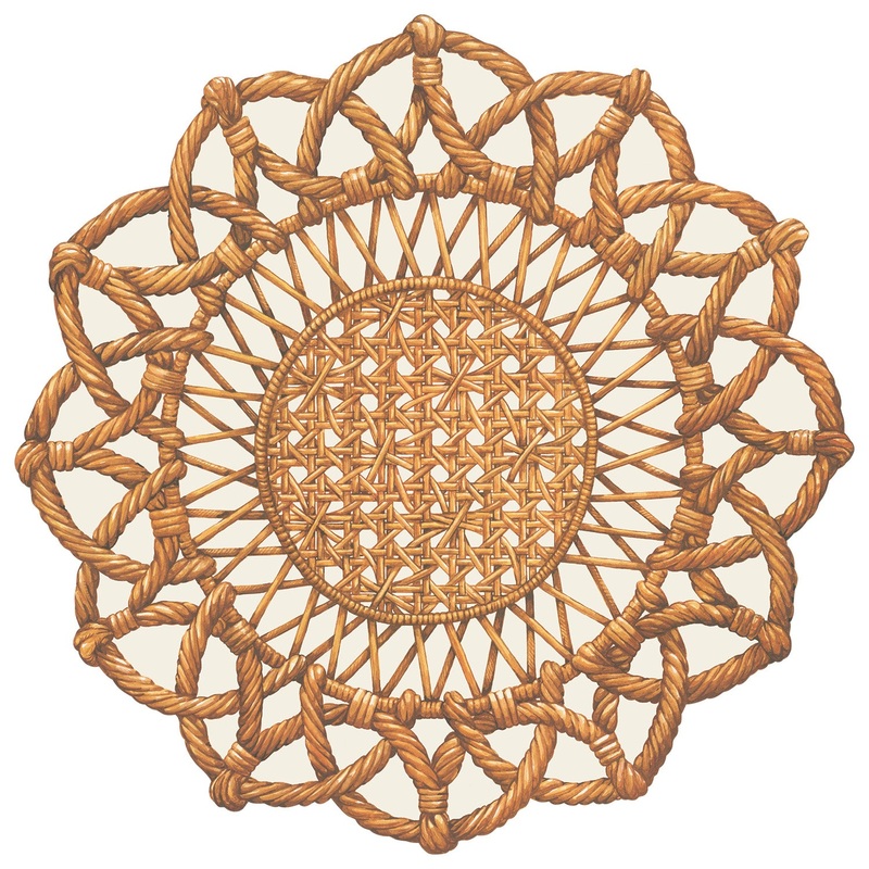 Hester & Cook Die-cut Rattan Weave Placemat