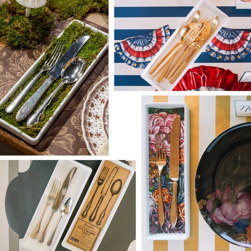 Hester & Cook Porcelain Flatware Tray
