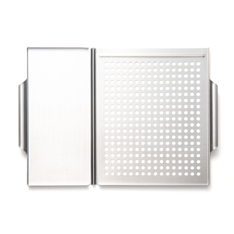 Stainless Steel Grill Grid with Plank Holder, 12.25" x 17.5" x 1"