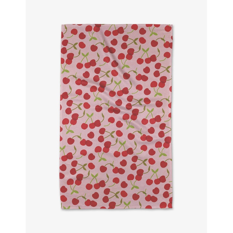 Geometry Cheery Cherries Tea Towel