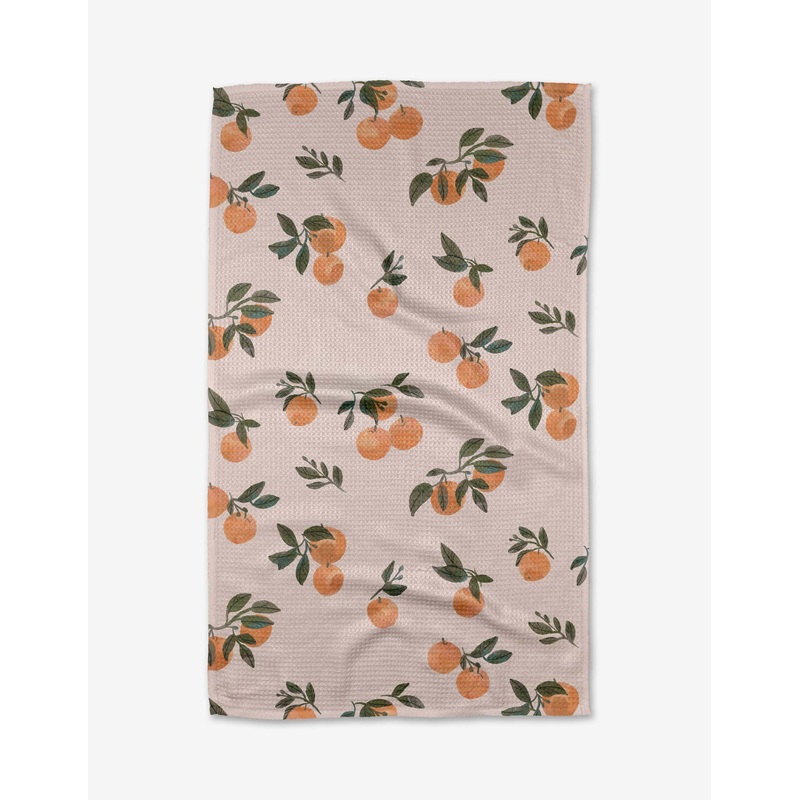 Geometry Pretty In Peach Tea Towel