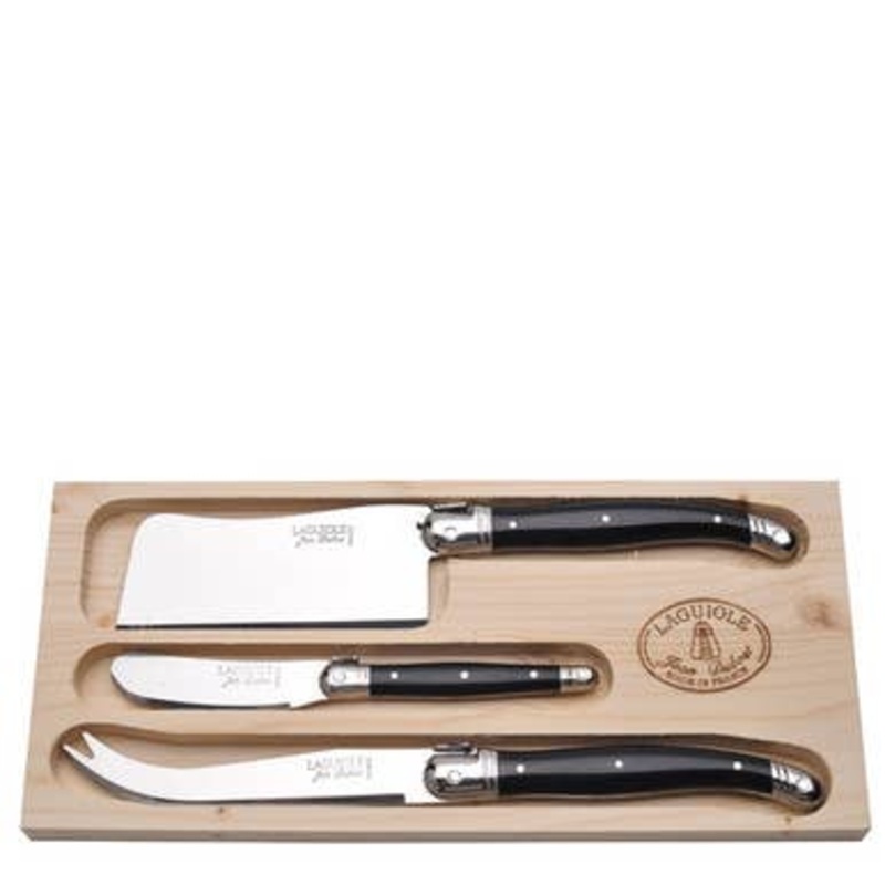 Jean Dubost 3pc Cheese Set in Black
