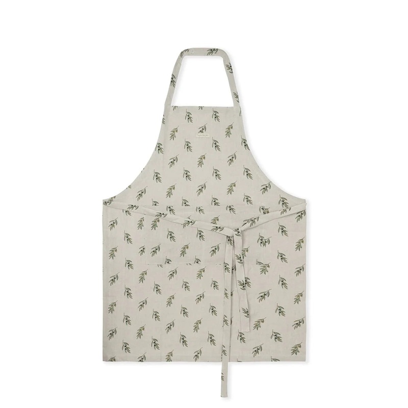 Sophie Allport Olive Linen Adult Apron