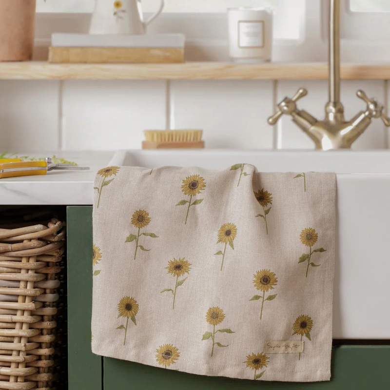 Sophie Allport Sunflower Linen Tea Towel