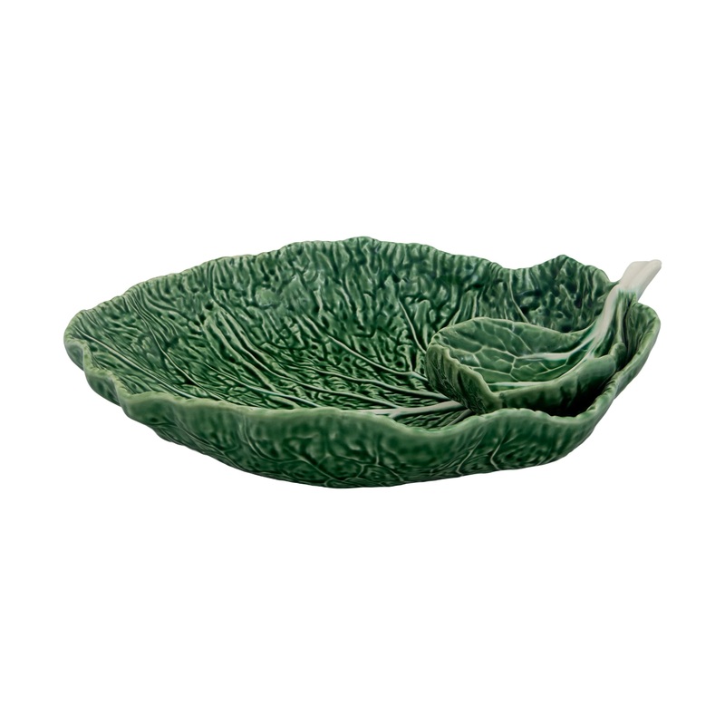 Bordallo Pinheiro Cabbage Leaf with Large Bowl 13"