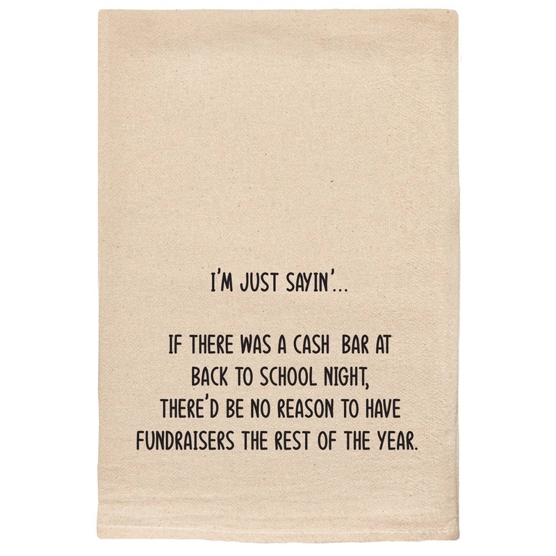 Cash bar at back to school night | teacher's gift Tea Towels