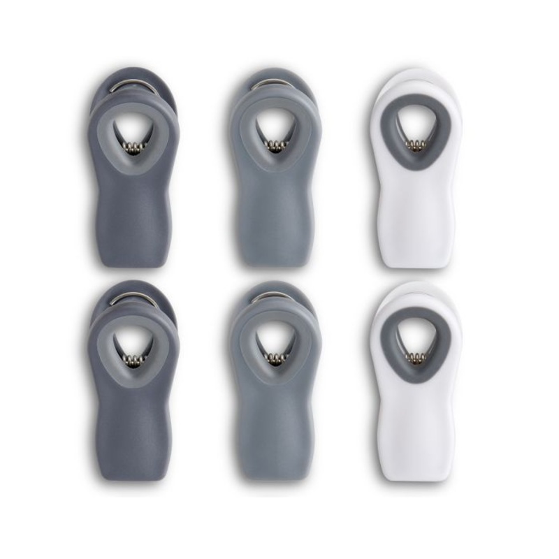HIC Magnetic Clips White, Grey & Charcoal