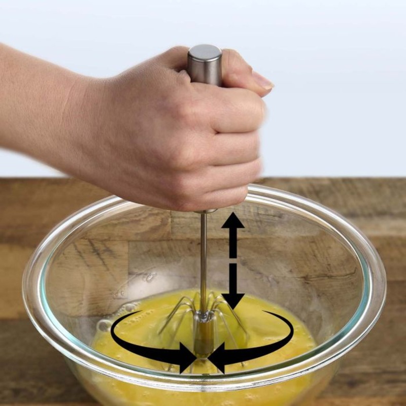 HIC Mrs. Anderson's Baking Stainless Steel Rotary Whisk Blender