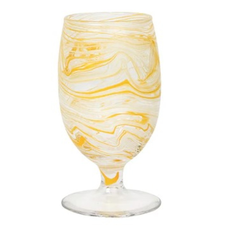 Juliska Puro Marbled Goblet - Yellow