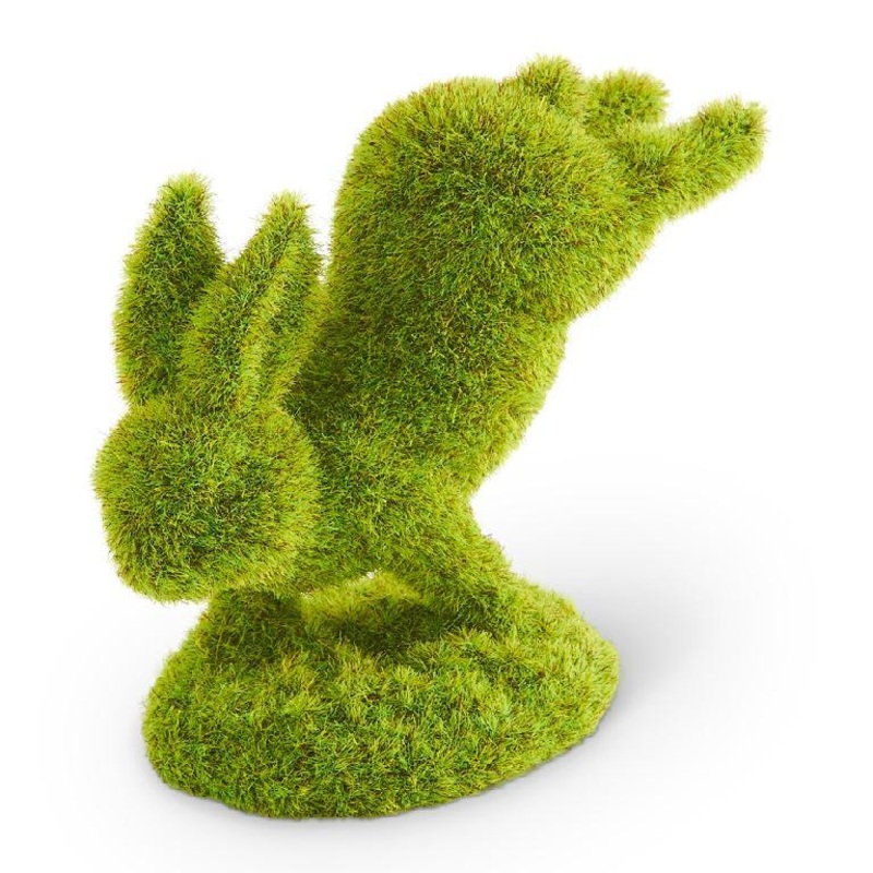 5" Moss Bunny Standing on Front Feet