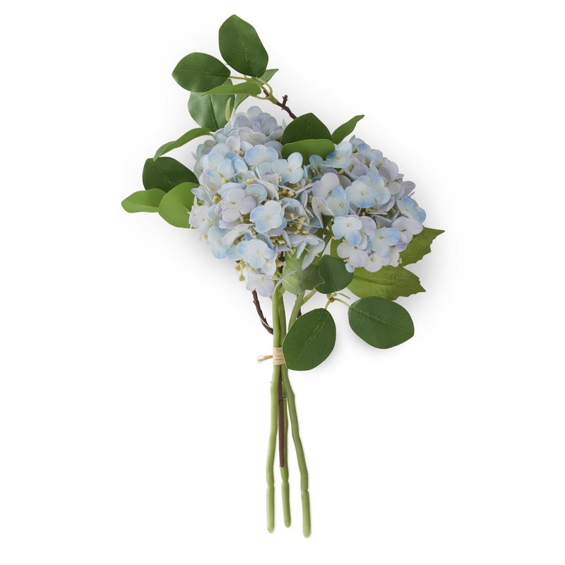 Blue Real Touch Hydrangea Bundle 12"